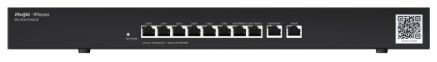 Ruijie Reyee Rack-mountable 10-port full gigabit router, providing one WAN port, six LAN ports, and three LAN/WAN ports; recommended concurrency of 300, maximum 1.5 Gbps throughput; cloud remote manag