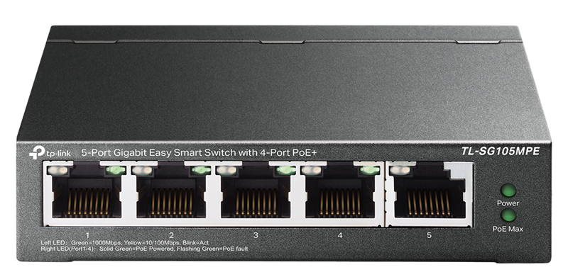 TP-Link TL-SG105MPE,  Easy Smart  5   (4  PoE+), 802.3af/at,  PoE  120 ,  