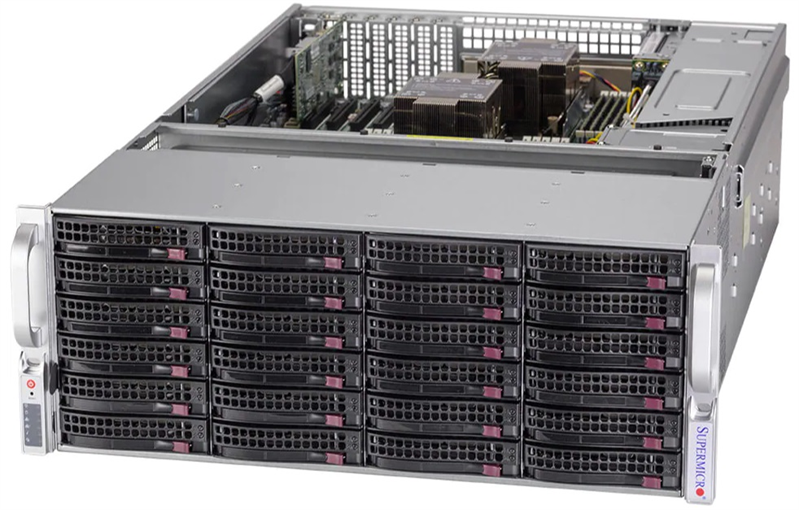 Supermicro SuperStorage 4U Server 640P-E1CR36L noCPU(2)3rd Gen Xeon Scalable/TDP 120-270W/no DIMM(16)/ 3808LHBA HDD(36)LFF+2SFF/ 2x10Gbe/ 4xLP/ 2x1600W