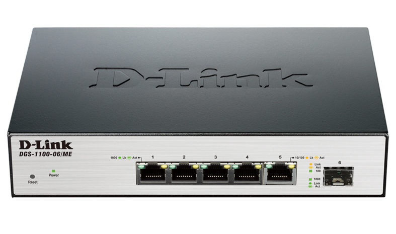 D-Link Managed L2 Metro Ethernet Switch 51000Base-T, 11000Base-X SFP, Surge 6KV, CLI