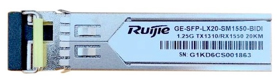 Ruijie Reyee 1000BASE-LX, SFP Transceiver, BIDI-TX1550/RX1310,20km,LC