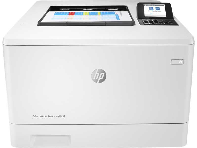 HP Color LaserJet Enterprise M455dn (A4, 600x600 dpi, 27(27)ppm, 1,25Gb, 2trays 50+250, Duplex, USB/GigEth, cart. in box B 2400, CMY 2100, drivers/software not included)