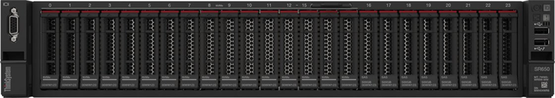 Lenovo ThinkSystem SR650 Rack 2U,Xeon 6248 20C(2.5GHz/150W),1x16GB/2933/2R/RD,noHDD(upto 24 SFF),NoRaid,NoGbE,2xPCi slotx8,no PCi Riser,1x1100W(upto 2),1x2.8m p/c,XCCE