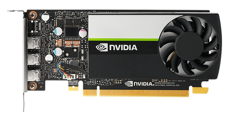 Nvidia Quadro T400 4GB GDDR6 64-bit; 3 x mDP 1.4; RTL box (incl: vga, 3xmDP->DP, FH + low profile planks, docs)