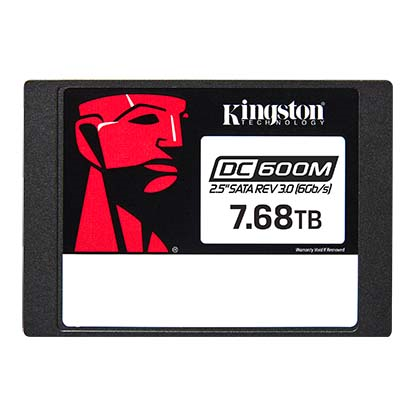 Kingston Enterprise SSD 7,68TB DC600M 2.5" SATA 3 R560/W530MB/s 3D TLC MTBF 2M 94 000/34 000 IOPS 14016TBW (Mixed-Use) 3 years