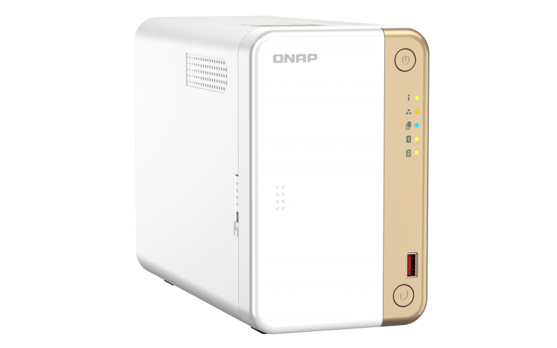 QNAP CHANNEL 2C 2GhzCPU/4Gb/upto 2HDD, upto 18 with TL-D800C/SATA(3,5'')/ 2xUSB3.2 2xUSB2.0/1xHDMI/1xExp.slot/1x2,5Gb/iSCSI/1xPS/2YW TS-262-4G-EU-RU