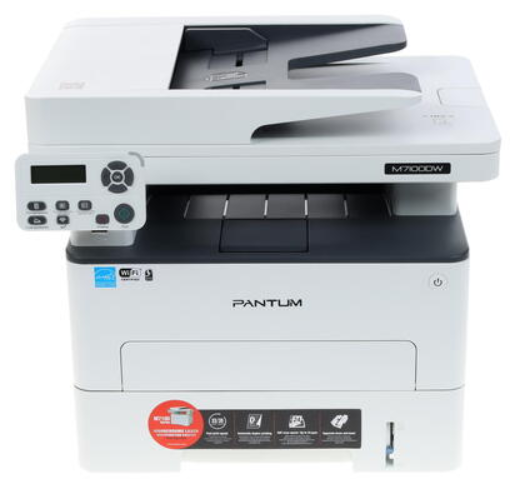 Pantum M7100DW, P/C/S, Mono laser, 4, 33 ppm (max 60000 p/mon), 525 MHz, 1200x1200 dpi, 256 MB RAM, PCL/PS, Duplex, ADF50, paper tray 250 pages, USB, LAN, WiFi, start. cartridge 1500 pages
