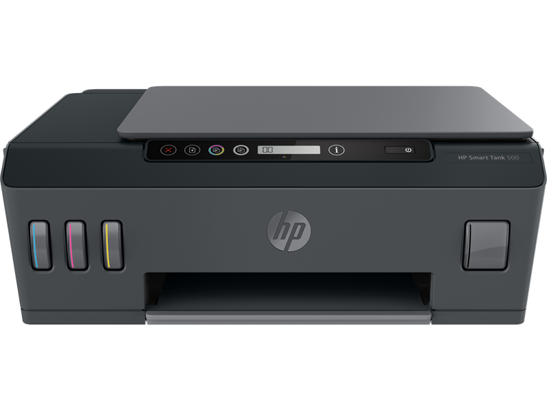 HP Smart Tank 500 AiO Printer  (p/c/s, A4, 4800x1200dpi, CISS, 11(5)ppm,  1tray 100, USB2.0, cartr. Black 3x GT53XL (135 ) CMY GT52 in box)
