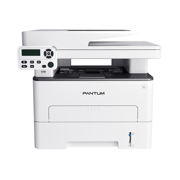Pantum M7100DN, P/C/S, Mono laser, A4, 33 ppm (max 60000 p/mon), 525 MHz, 1200x1200 dpi, 256 MB RAM, PCL/PS, Duplex, ADF50, paper tray 250 pages, USB, LAN, start. cartridge 6000 pages