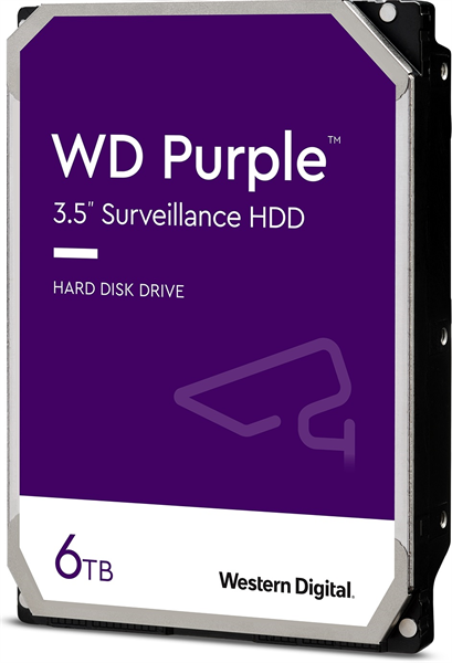 Western Digital HDD SATA-III  6Tb Purple WD62PURX, IntelliPower, 128MB buffer (DV&NVR), 1 year