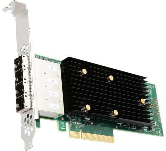 Broadcom/LSI 9400-16e (05-50013-00) (PCI-E 3.1 x8, LP, External) Tri-Mode SAS/SATA/PCIe(NVMe) 12G, 16port (4*ext SFF8644), 1 year